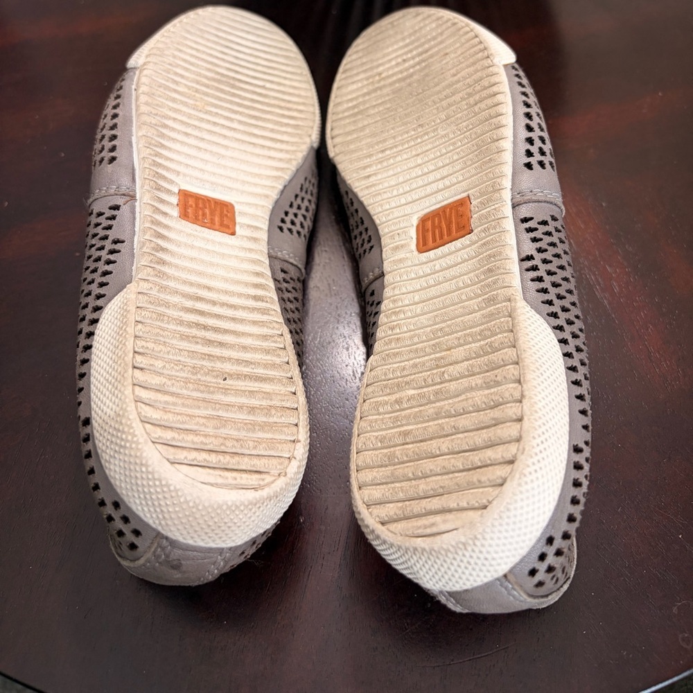 Frye Women's Taupe Perforated Loafers - Picture 2 of 3